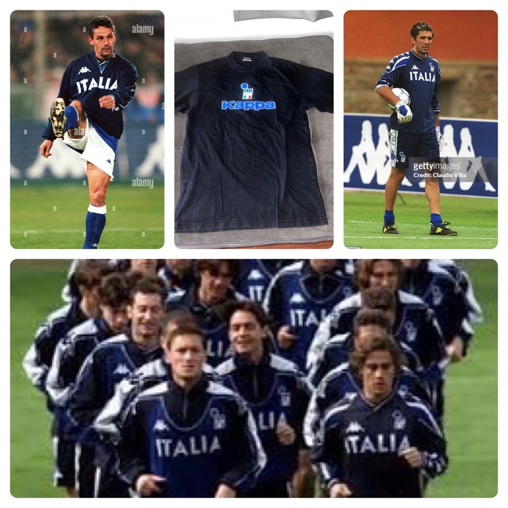 KAPPA ITALIA ITALY SOCCER NATIONAL TEAM 99/00 TRAINING SHIRT L